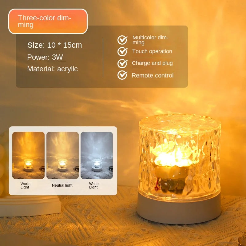 Projector Night Light – Crystal Ripple – Ambient Lighting