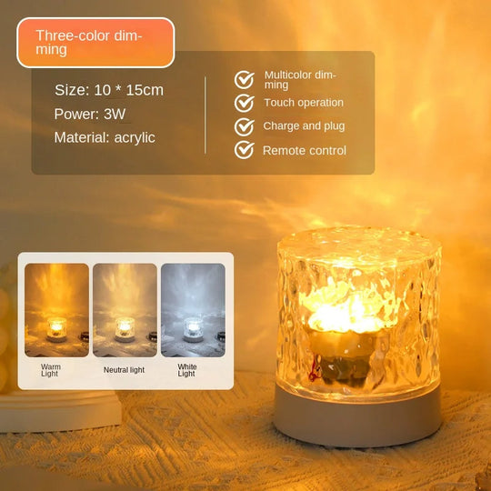 Projector Night Light – Crystal Ripple – Ambient Lighting