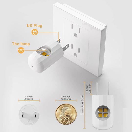 Wall Outlet Light - Automatic Sensor - Plug-In