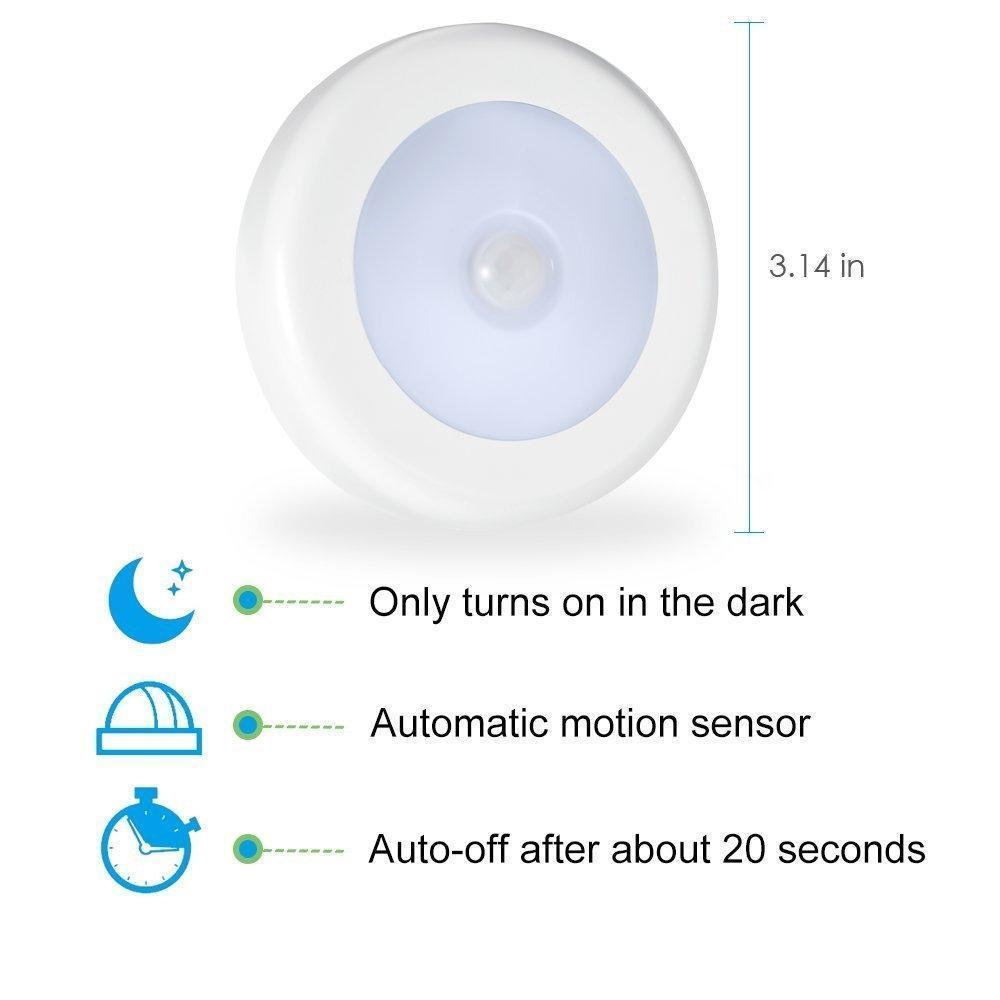 Wireless Motion Sensor Night Light - LED Lamp - Battery Powered