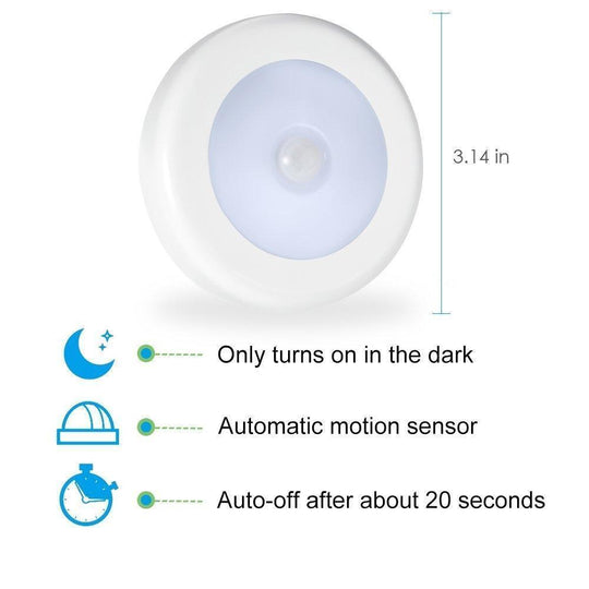Wireless Motion Sensor Night Light - LED Lamp - Battery Powered